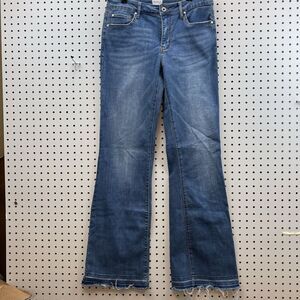 Special A Los Angeles, CA Jeans women's size 8 Distressed Exposed Hem Flare TALL